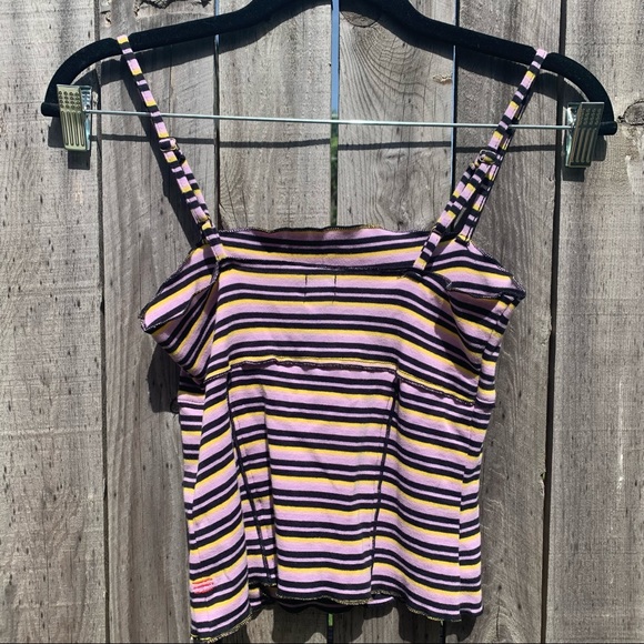 NWT Urban Outfitters Keiko Striped Square Neck Cami SZ M - Picture 3 of 4
